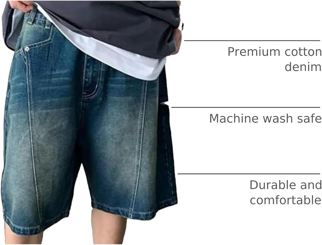 Amazon.com: QJK Oversized Baggy Jorts - Y2K Streetwear